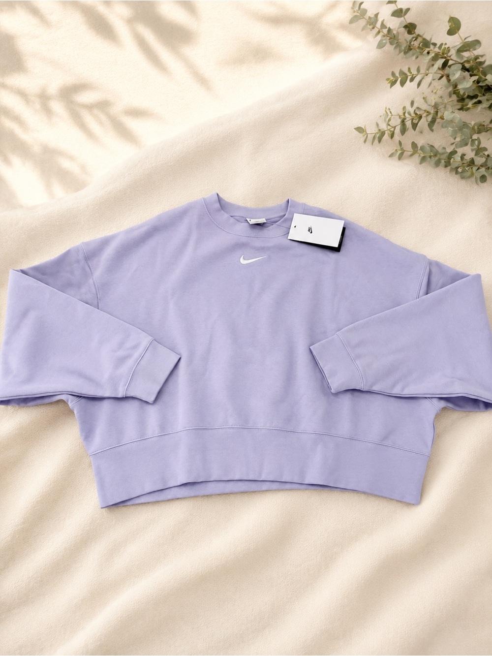 Nike Sportswear Women's Oversized Crew-Neck Sweatshirt Lilac Purple Size S NEW